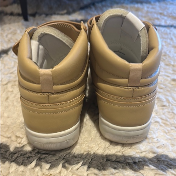 Rag & Bone - Retro Court Strap Leather Tan High Top Sneakers - Picture 3 of 9